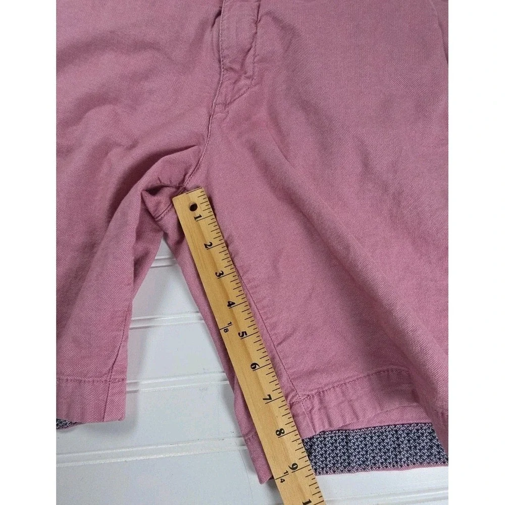Ted Baker‎ LONDON Men's PINK Casual Chino Shorts 32 R Flat Front
